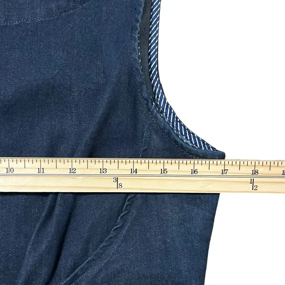 Anthropologie Holding Horses Womens Western Denim Dress Size 10 Minimalist - Picture 11 of 14